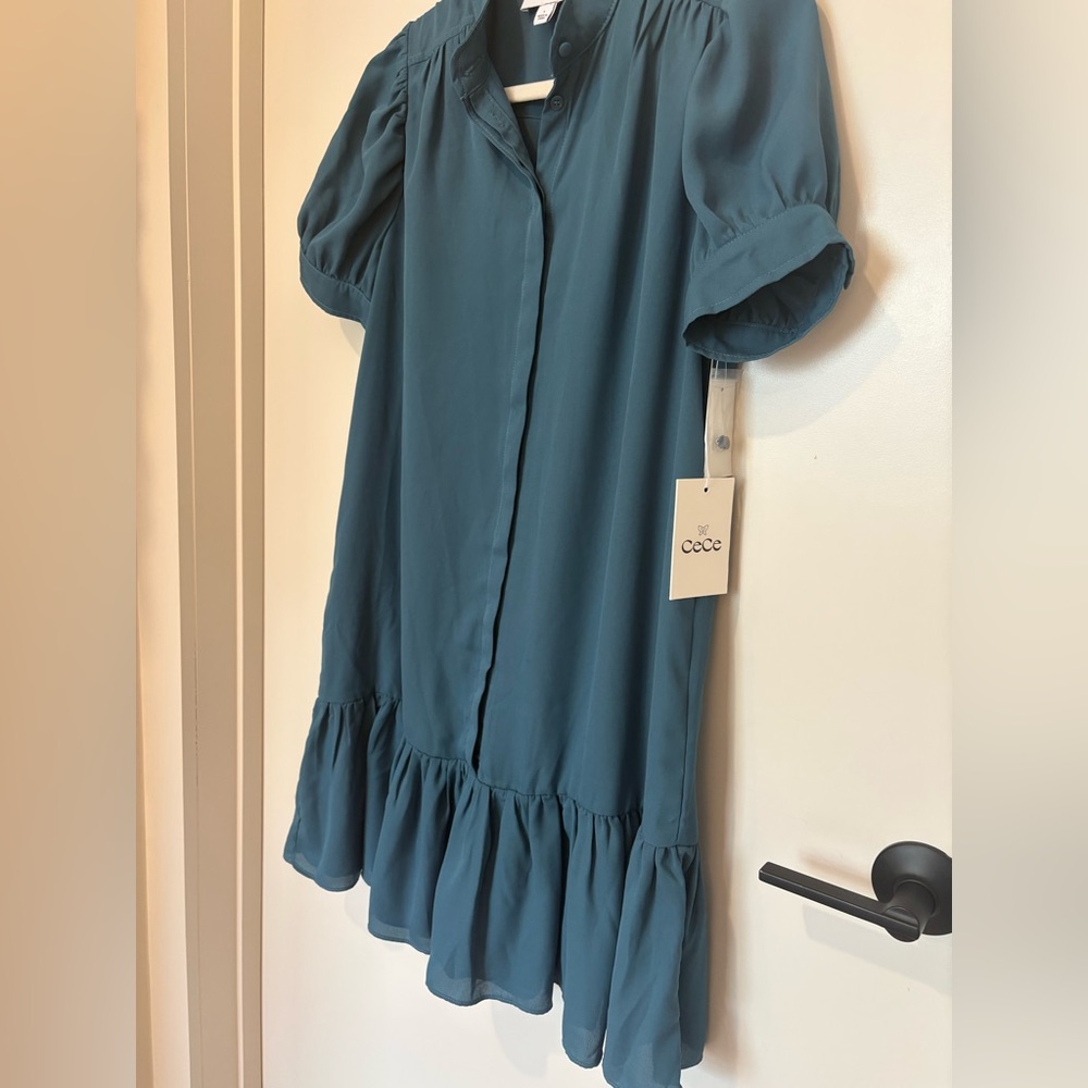 CeCe Teal Blue Mini Dress - Picture 6 of 10